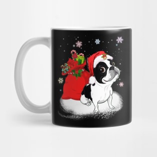 Christmas Santa Boston Terrier Mug